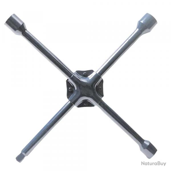 Cl en croix universelle acier 17-19-21-22mm outillage auto