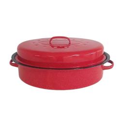 Rôtissoire rouge grand modèle 37x26,5x11,5cm 4L vapeur auto