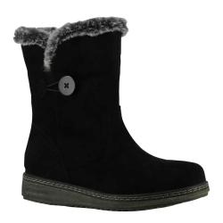 Bottines femme fourrées noires en microfibre du 36 au 41 40