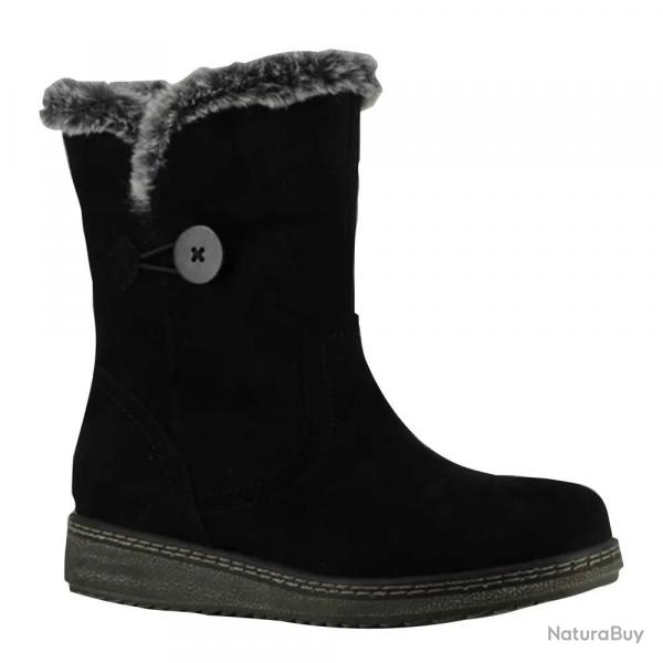 Bottines femme fourrées noires en microfibre du 36 au 41 38