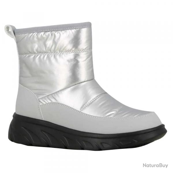 Bottines femme fourrées gris argent taille 36 à 41 36