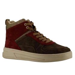 Baskets montantes femme bordeaux et vert du 36 au 41 40