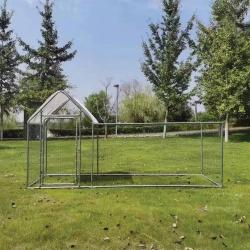 Enclos à volailles 3x1x1,5 m avec bâche Robuste et pratique