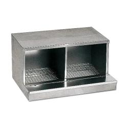 Nid pondoir en tôle galvanisée 2 cases