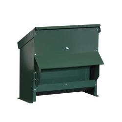 Mangeoire trémie galvanisée verte anti gaspillage 7, 15 ou 20 kg 10 L