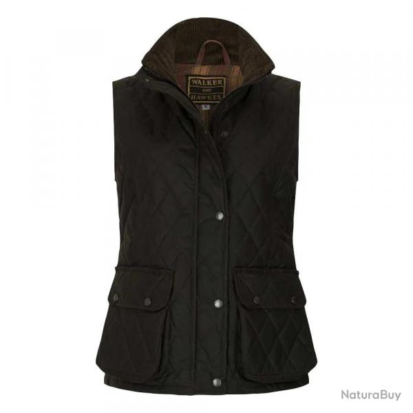 Gilet Walker and Hawkes Haxby Vert Coton Cir Femme 38
