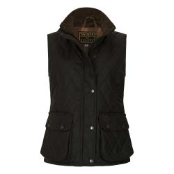 Gilet Walker and Hawkes Haxby Vert Coton Ciré Femme