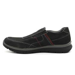 Chaussures sans lacets Drill noir cuir souple imperméable 46