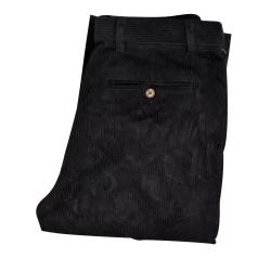 Pantalon velours côtelé extensible noir