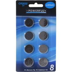 Lot de 8 piles bouton CR2032 - Lithium 3V haute performance