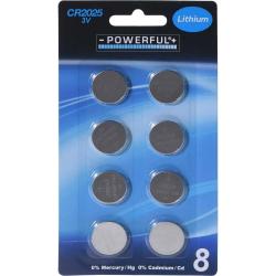 Lot de 8 piles bouton CR2025 - Lithium 3V longue durée