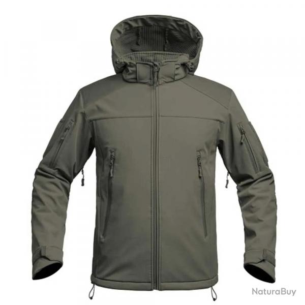Veste Softshell kaki Fighter V2 - Imperméable et résistante XL