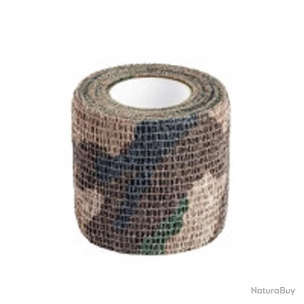 Bande auto-agrippante camouflage 5 cm x 4,5 m - Réutilisable
