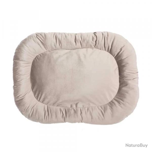 Coussin velvet antidérapant taupe 90x65 cm pour chien