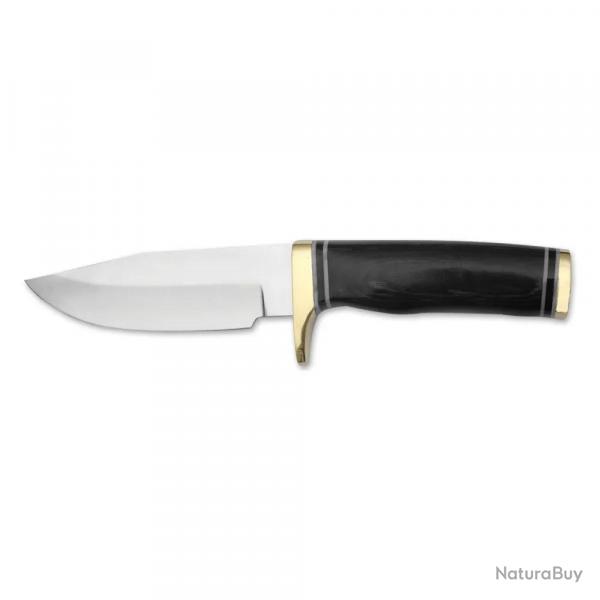 Poignard de chasse 22 cm inox avec étui cuir - manche bois