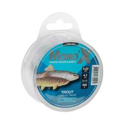 Fil monofilament truite 0.18 mm - Résistance 2,7 kg, haute discrétion