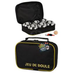 Jeu de pétanque 6 boules acier - Set complet avec but et sac