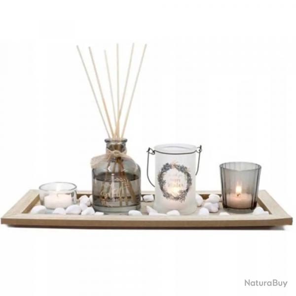 Coffret diffuseur parfum et bougies - Ambiance naturelle et déco