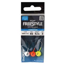 Lot de 3 Têtes plombées Spro Freestyle Tungsten Glow 1,8 g, 2,7 g ou 3,5 g 2,7 g