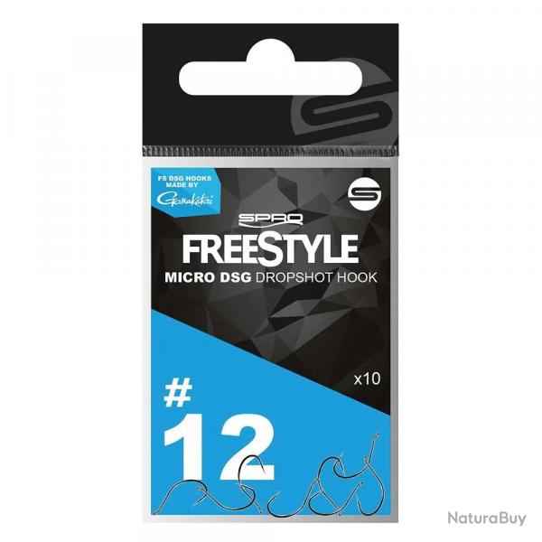 Lot de 10 Hameçons Spro Freestyle Micro DSG n°12 - lot de 10