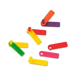 Lot de 100 attaches Tip Tag vierges - Identification des animaux Blanc