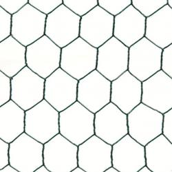 Grillage maille hexagonale 25mm plastifié vert hauteur de 0,5 à 2 m 2 x 25 m