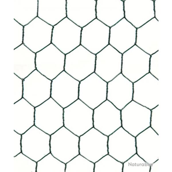 Grillage maille hexagonale 25mm plastifié vert hauteur de 0,5 à 2 m 1 x 25 m
