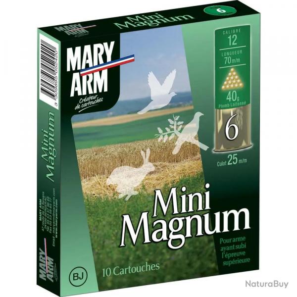 Boite de 10 cartouches MINI MAGNUM bourre jupe 12/70 40g