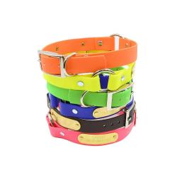 Collier à graver sur plaque BETA Vert Fluo 55 cm