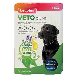 Collier répulsif antiparasitaire grand chien Beaphar Vetopure 65cm