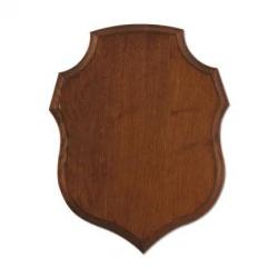 Écusson chasse trophée chêne ciré 2 tailles 30 x 23