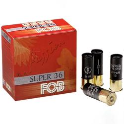 Boite de 25 cartouches Super 36 bourre jupe 12/70 BJ 36g 395m/s Plombs 6