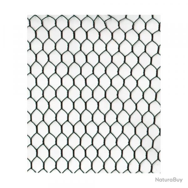 Grillage maille hexagonale 13 mm plastifié vert hauteur de 0,5 à 1 m 0,5 x 25 m