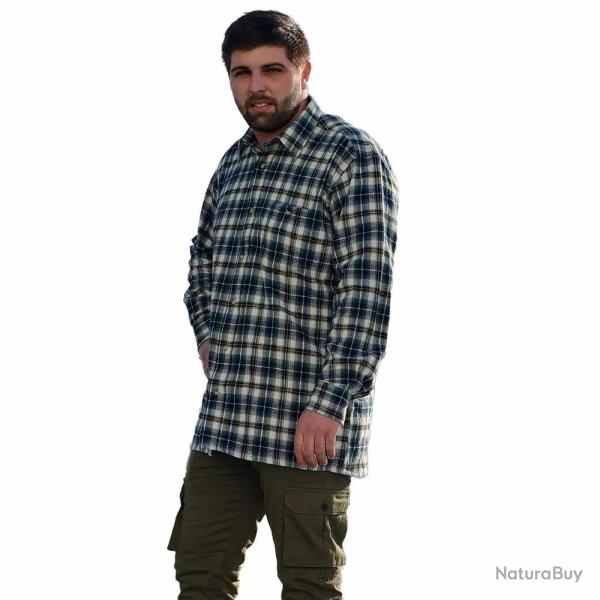 Chemise longue  carreaux bleu Chevron taille S  4XL 3XL