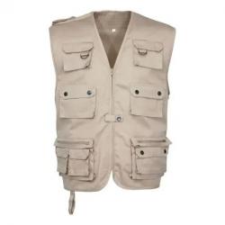 Gilet reporter à poches Beige XL