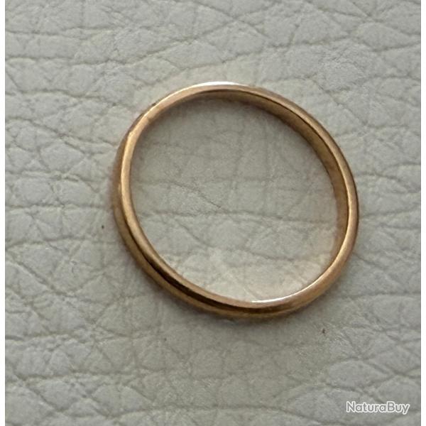 Anneau or champagne 18 carats - taille 59 - bague - alliance