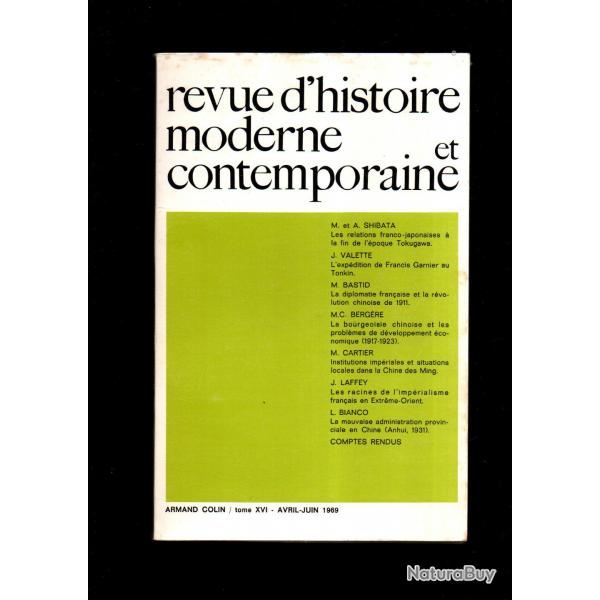 revue d'histoire moderne et contemporaine orient extrme orient tome 16 avril juin 1969