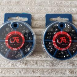Lot de 2 boites de plombs FilFishing 70g neufs