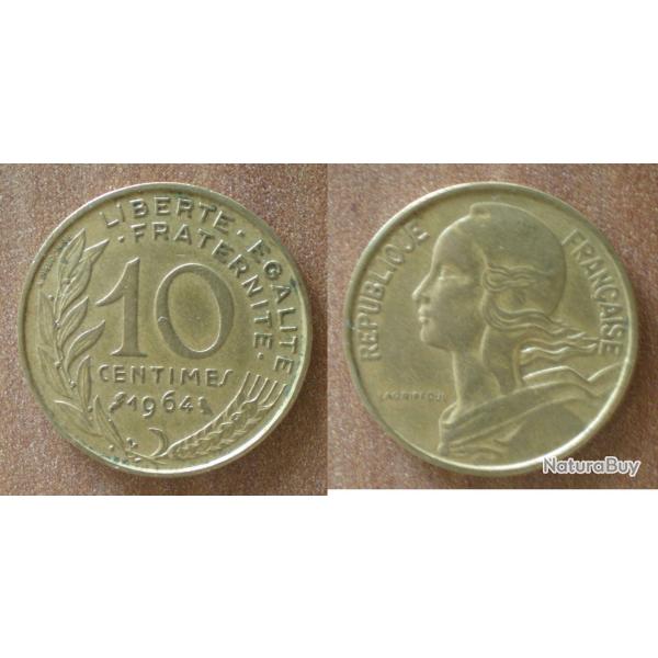 France 10 Centimes 1964 Marianne Par Lagriffoul Piece Centime de Franc