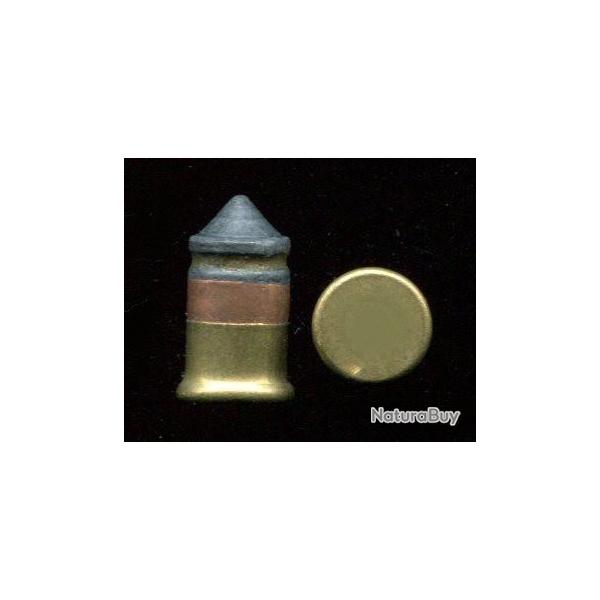 9 mm Flobert  balle Bosquette - TRES RARE en double culot - fabrication SFM marque GG