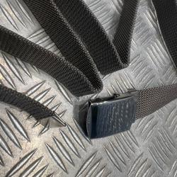 Ceinture militaire en toile nylon gris ranger kaki avec boucle chrome