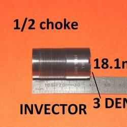 1/2 choke INVECTOR BROWNING a 500 r auto 5 silver b425 80b-sl b325 - VENDU PAR JEPERCUTE (JO1039)