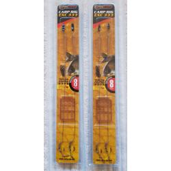 Lot de 2 x 2 bas de ligne Extra Carp Carp Rig EXC 333 n°8 neufs