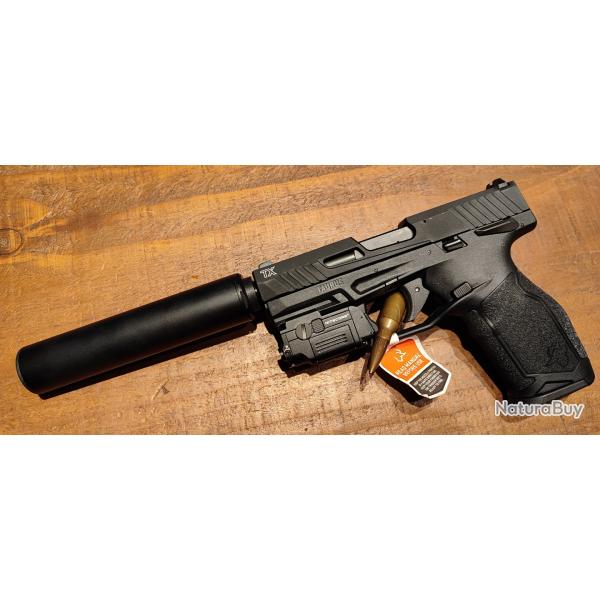 Pistolet TAURUS TX22 gen2 + combin lampe laser Nitecore + silencieux + 3 chargeurs