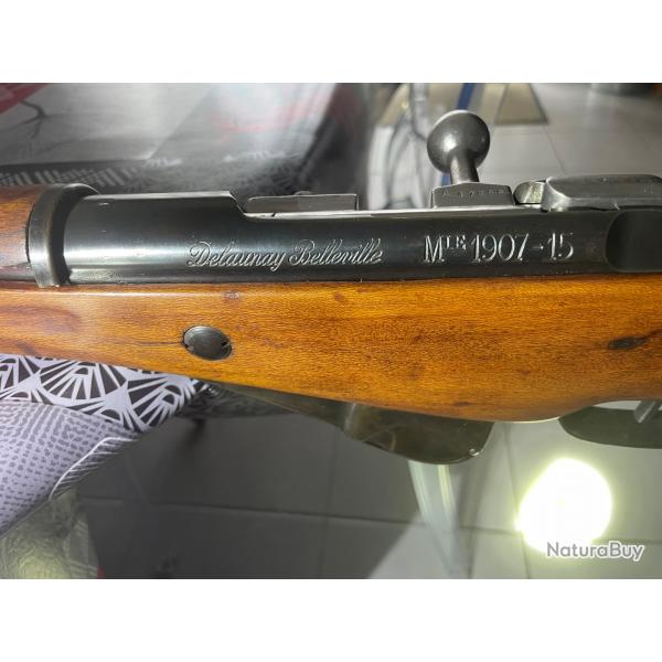 Magnifique fusil Berthier EDB modèle1907/15 - M16 - 8X50R DELAUNAY BELLEVILLE - 1917
