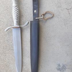 dague de chasse black forest soligen germany fourreau cuir ancien