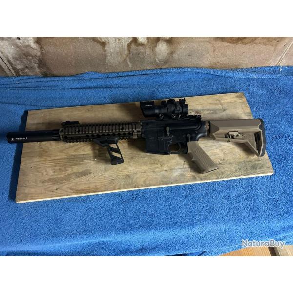 Colt MK18 — Daniel Defense / EMG AEG reconditionnée — Full metal + accessoires