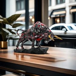 Superbe Grand Taureau en Resine, Modele: B