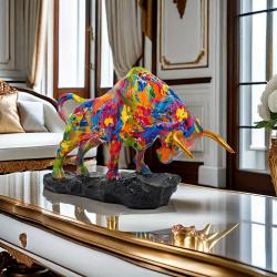 Superbe Grand Taureau en Resine, Modele: G