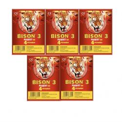 Bison 3 - 5X Paquet de 4 Pétard à mèche Bison 3 - Artifice